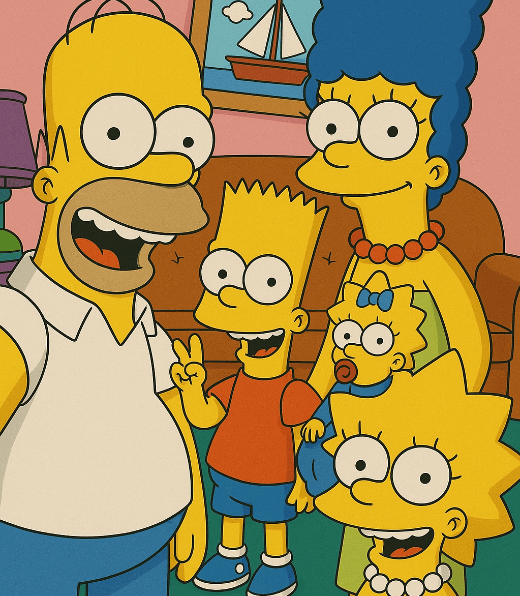 Imagen familiar de los Simpsons